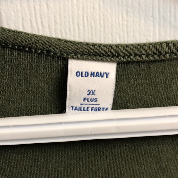 Olive green faux wrap midi dress - Picture 2 of 4